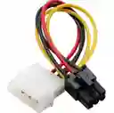 Adaptador Molex De 4 Pines A 4 O 6 (4+2) Pines Pci-express Convertidor Corriente Cable De Repuesto