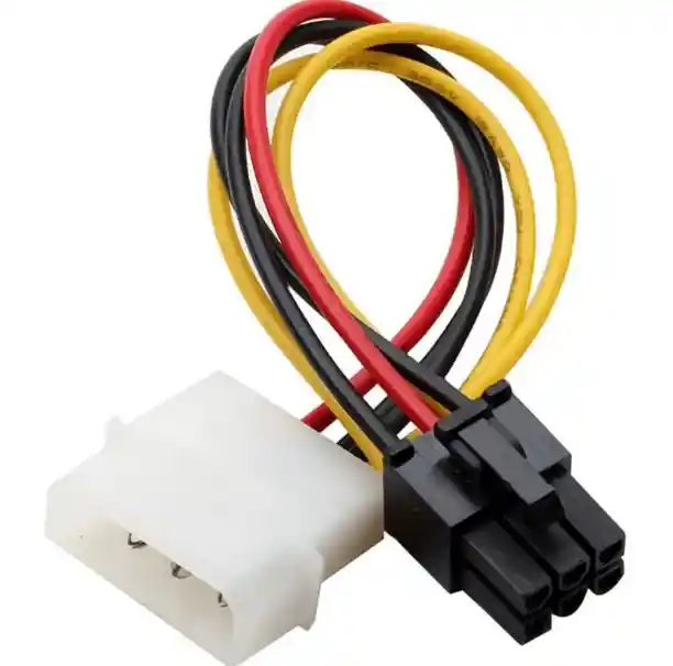 Adaptador Molex De 4 Pines A 4 O 6 (4+2) Pines Pci-express Convertidor Corriente Cable De Repuesto