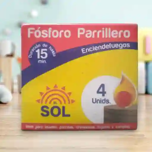 Fosforo Parrillero El Sol X 4 Unds