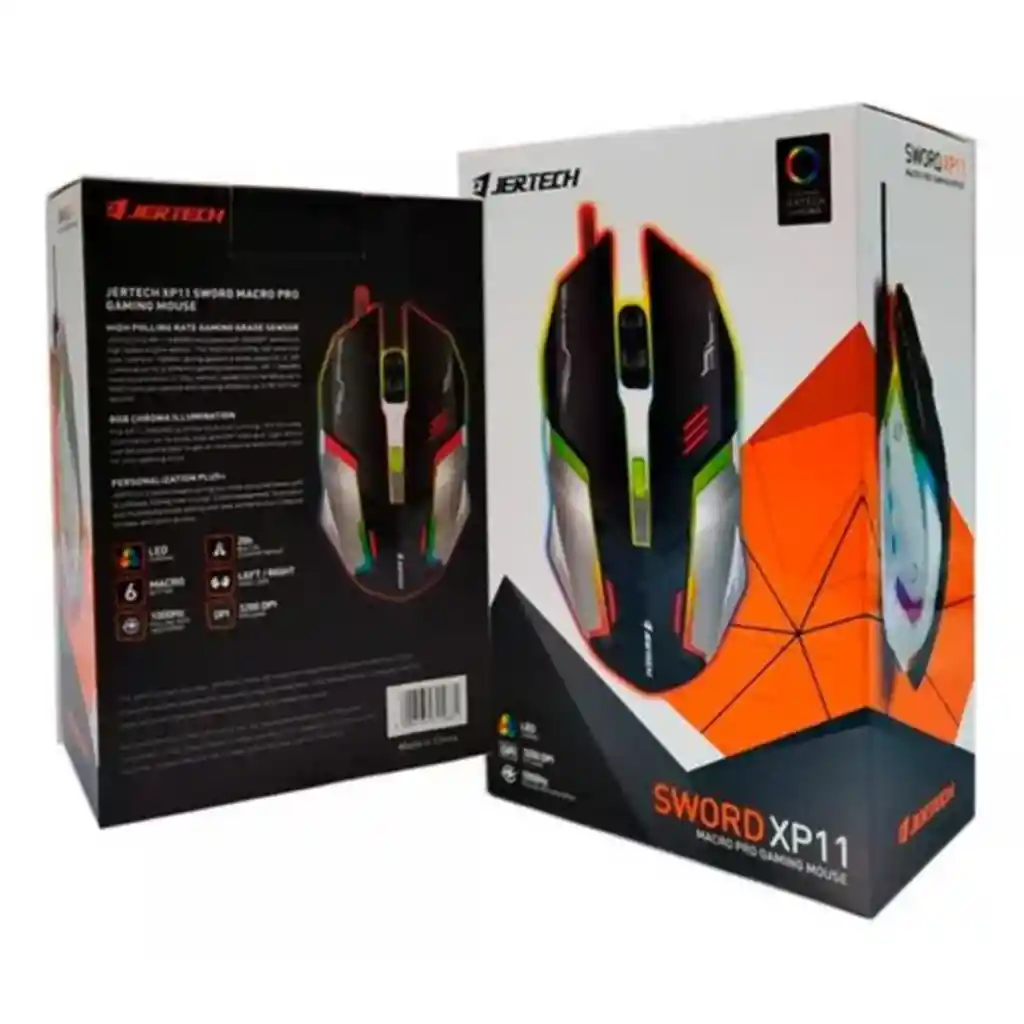 Raton Mouse Gaming Alambrico Gamer Luces Premium Jertech Xp11