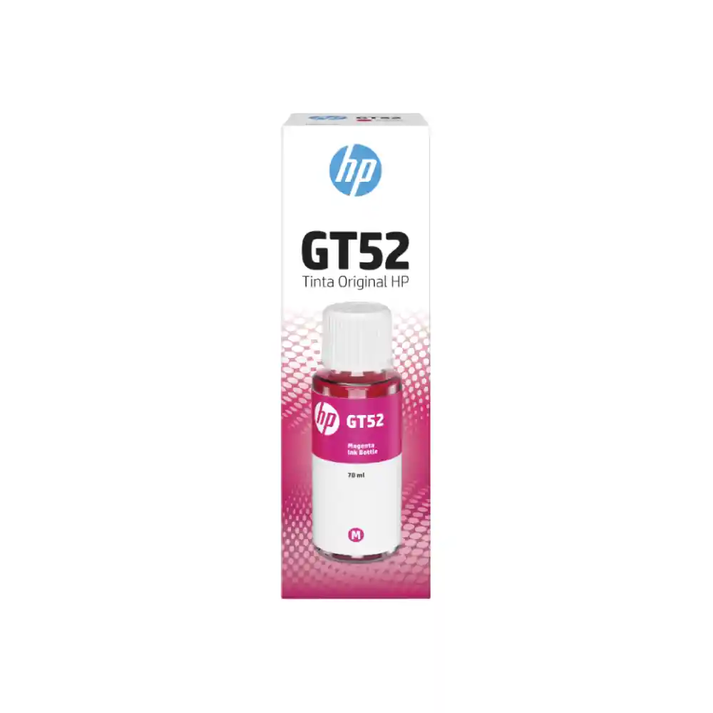 Hp Botella De Tinta Gt52 Magenta Original M0h55al