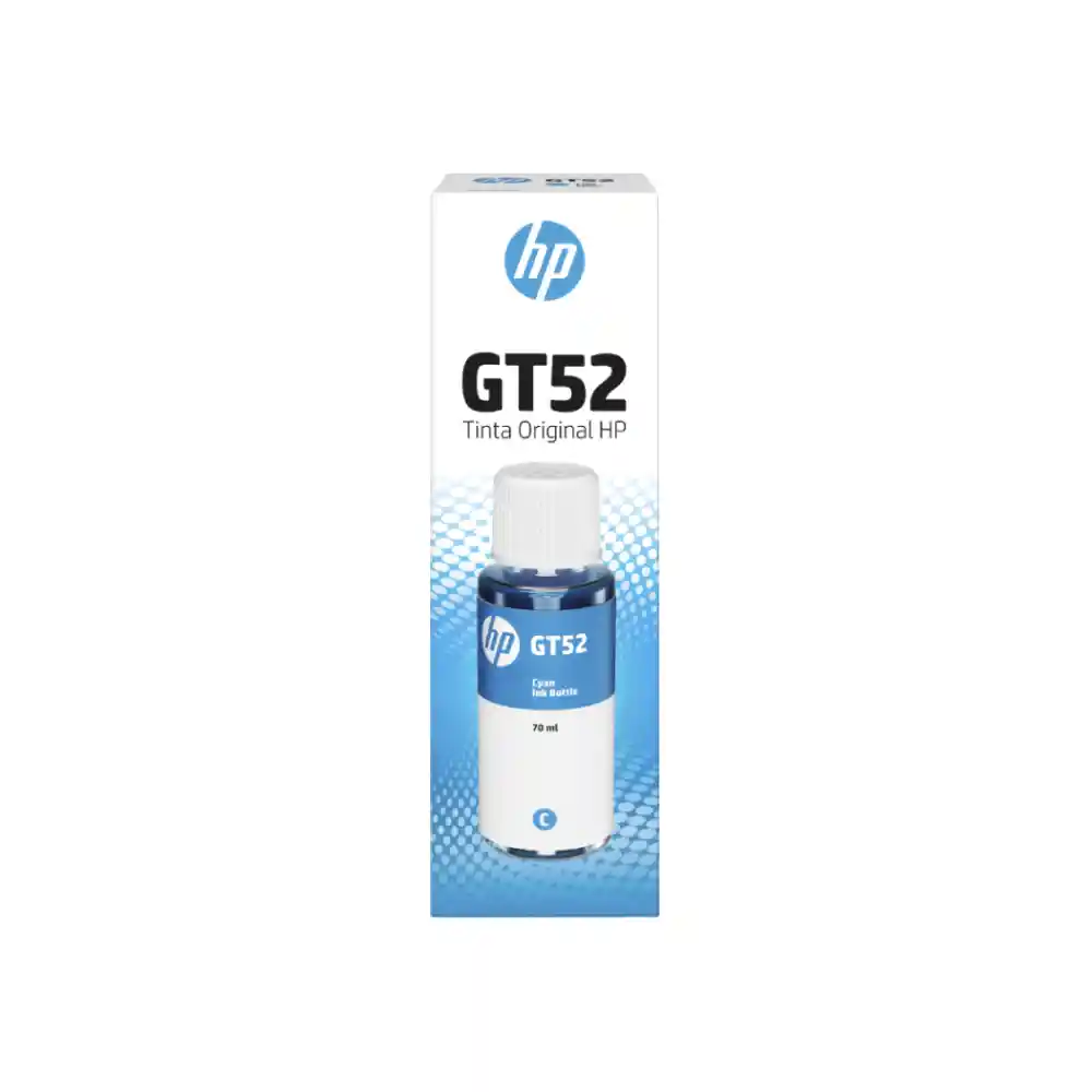 Hp Botella De Tinta Gt52 Cyan Original M0h54al