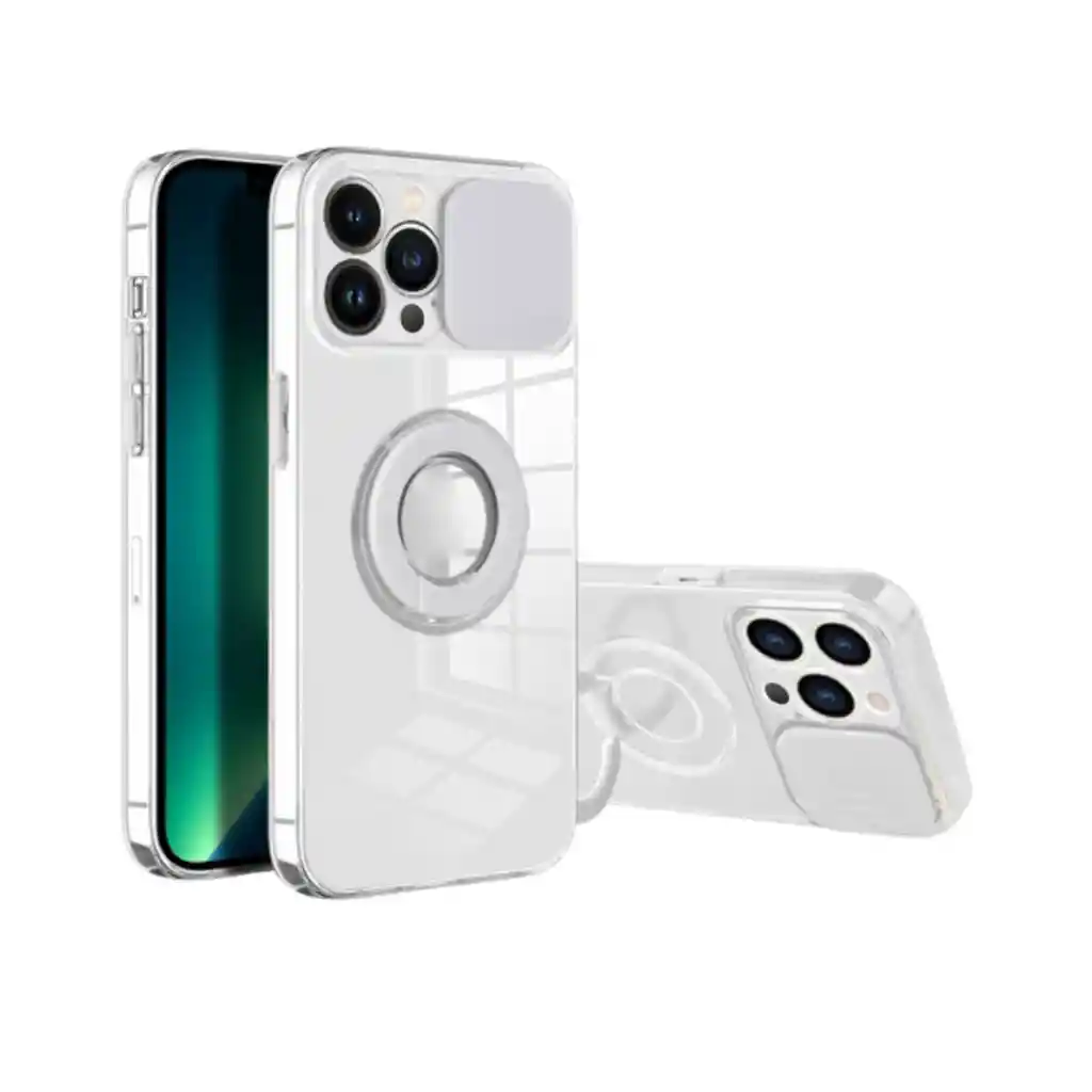 Funda Con Protector De Cámara Y Anillo Compatible Con Iphone 13 Pro