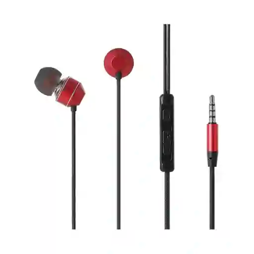 Audifonos Miniso In-ear Earphones Y771 Color Rojo