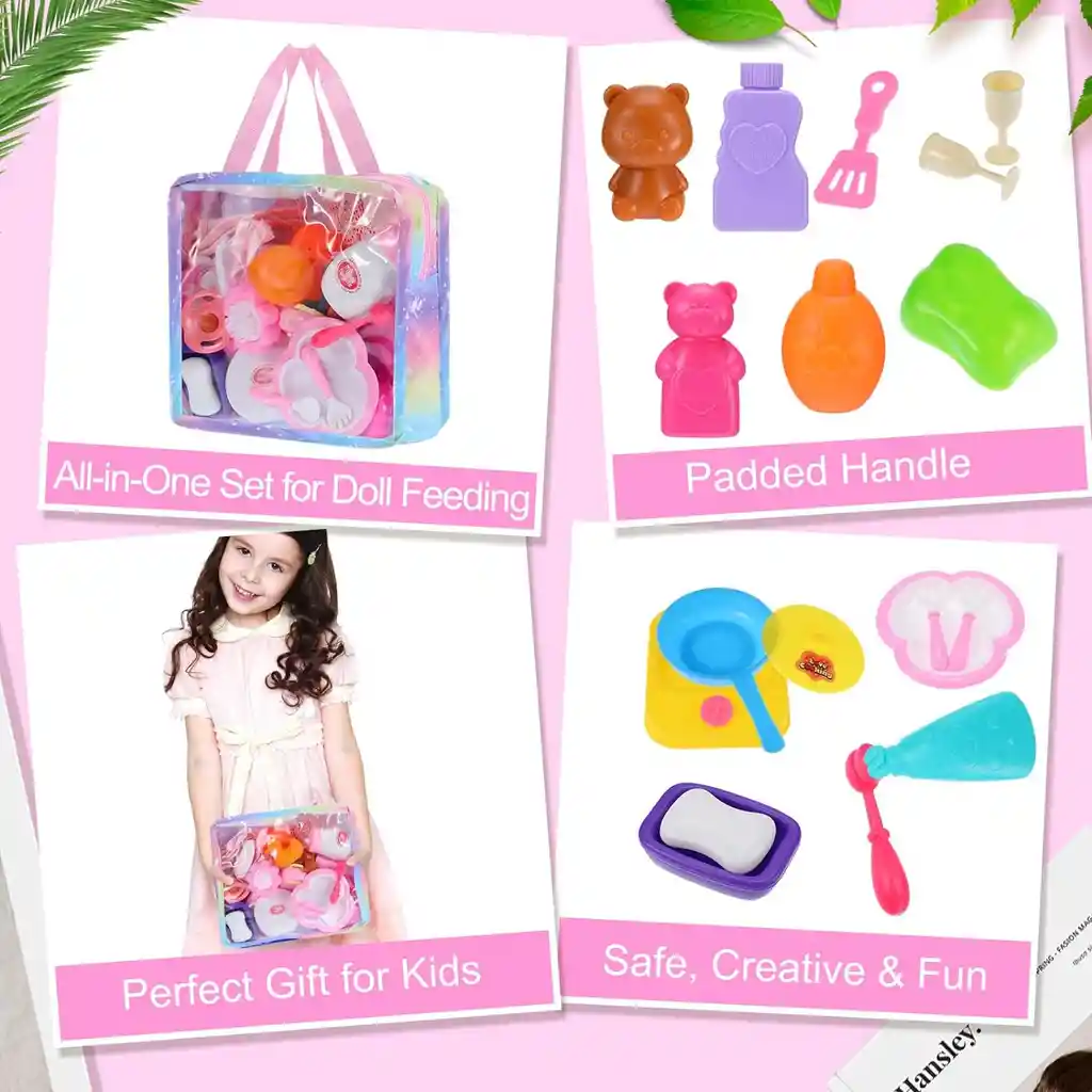 Set Accesorios Para Muñecas 33 Piezas - Unicornio