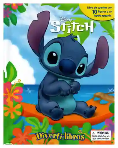 Libro Infantil De Cuentos Stitch Con Figuras Y Tapete Niños