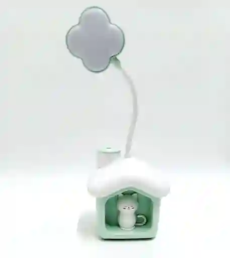 Lampara De Mesa Gatito Verde 8803