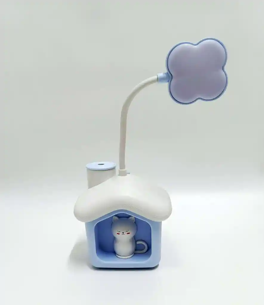 Lampara De Mesa Gatito Azul 8803