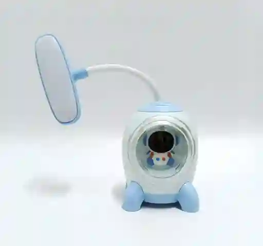 Lampara De Mesa Cohete Astronauta Azul Cs31