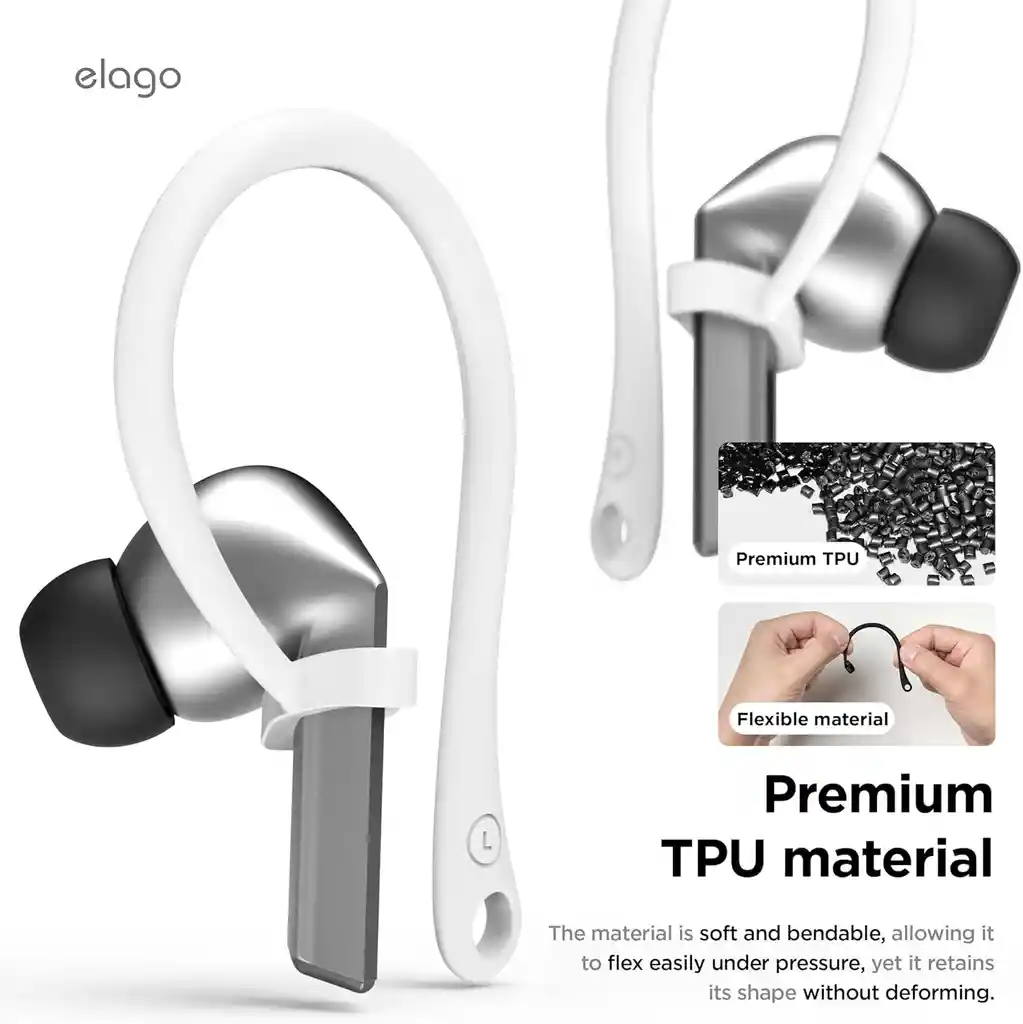 Elago Gancho Deportivo Para Galaxy Buds 3 / Buds 3 Pro Blanco