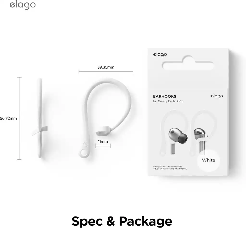 Elago Gancho Deportivo Para Galaxy Buds 3 / Buds 3 Pro Blanco