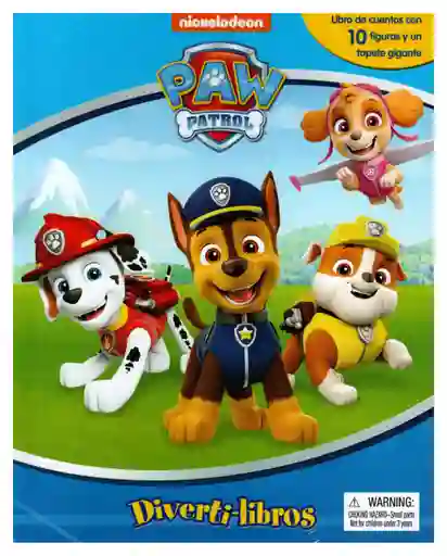 Juego Libro De Cuentos Paw Patrol Con Figuras Y Tapete Niños