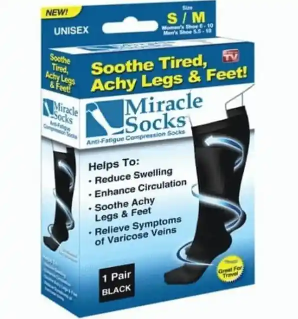 Media Miracle Socks De Compresión Anti Varices