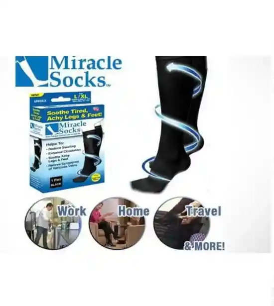 Media Miracle Socks De Compresión Anti Varices