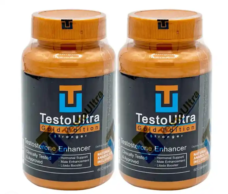 2 Frascos Testo Potenciador Ultra Gold Masculino Energía En La Intimidad Pene Duro Sexo Placentero Hombres Viagra Potencializador