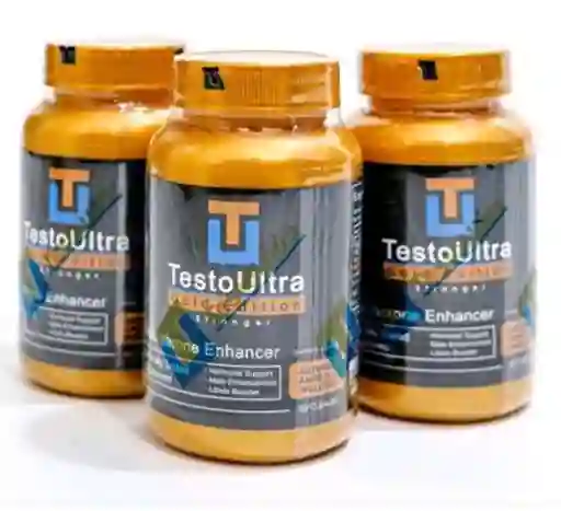 3 Frascos Testo Potenciador Ultra Gold Masculino Energía En La Intimidad Pene Duro Sexo Placentero Hombres Viagra Potencializador