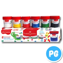 Caja De Pintura Para Dedos O Temperas Faber Castell X6 Unds Surtido