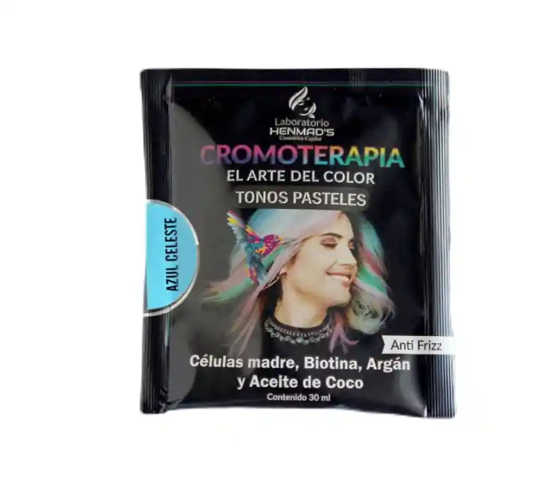 Mascarilla Matizante Azul Celeste Sachet 30ml Cromoterapia