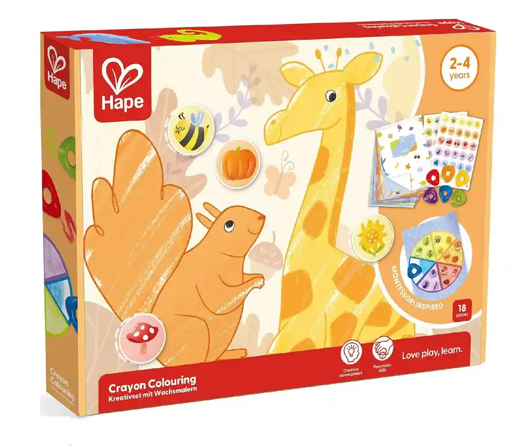 Set De Crayones Hape Colorea Y Crea Con Estilo Para Niños