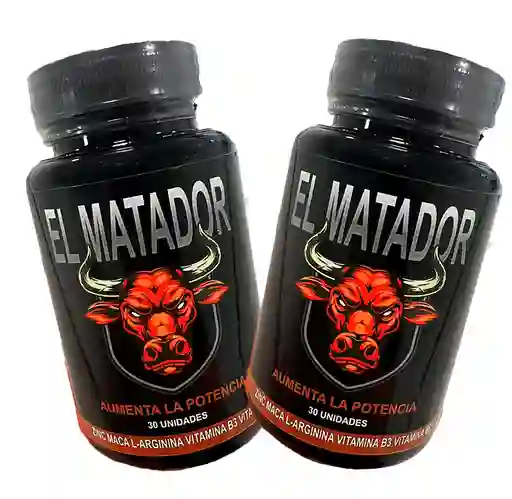 2 Frascos El Matador Potenciador Sexual Masculino Hombres Viagra Poderoso 60 Unidades