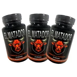 3 Frascos El Matador Potenciador Sexual Masculino Hombres Viagra Poderoso 90 Unidades