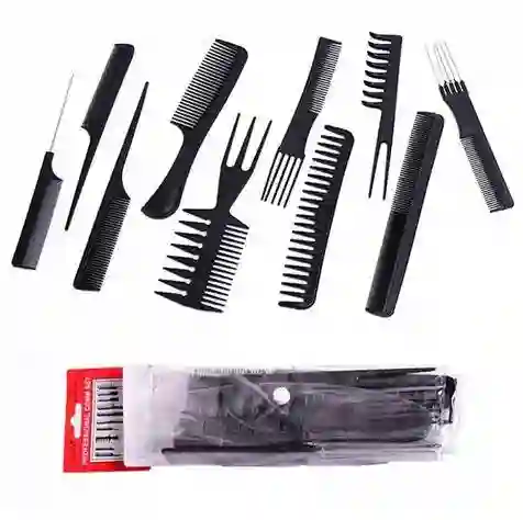 Kit De Peinetas De Peluqueria - X10 Unidades