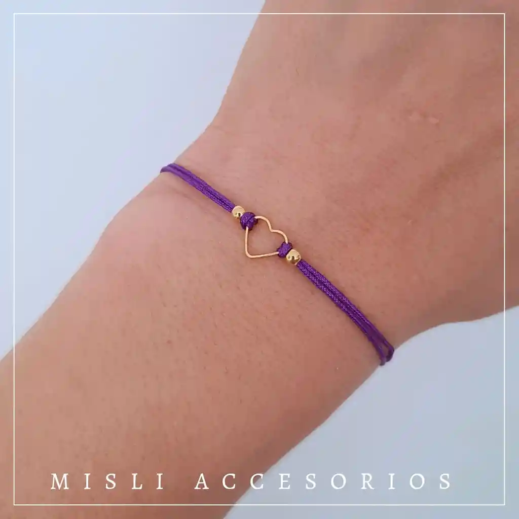 Set Pulseras Dije Corazón Para Compartir