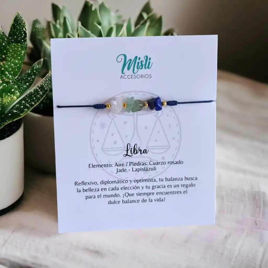 Pulsera Signo Zodiacal Con Piedras Naturales