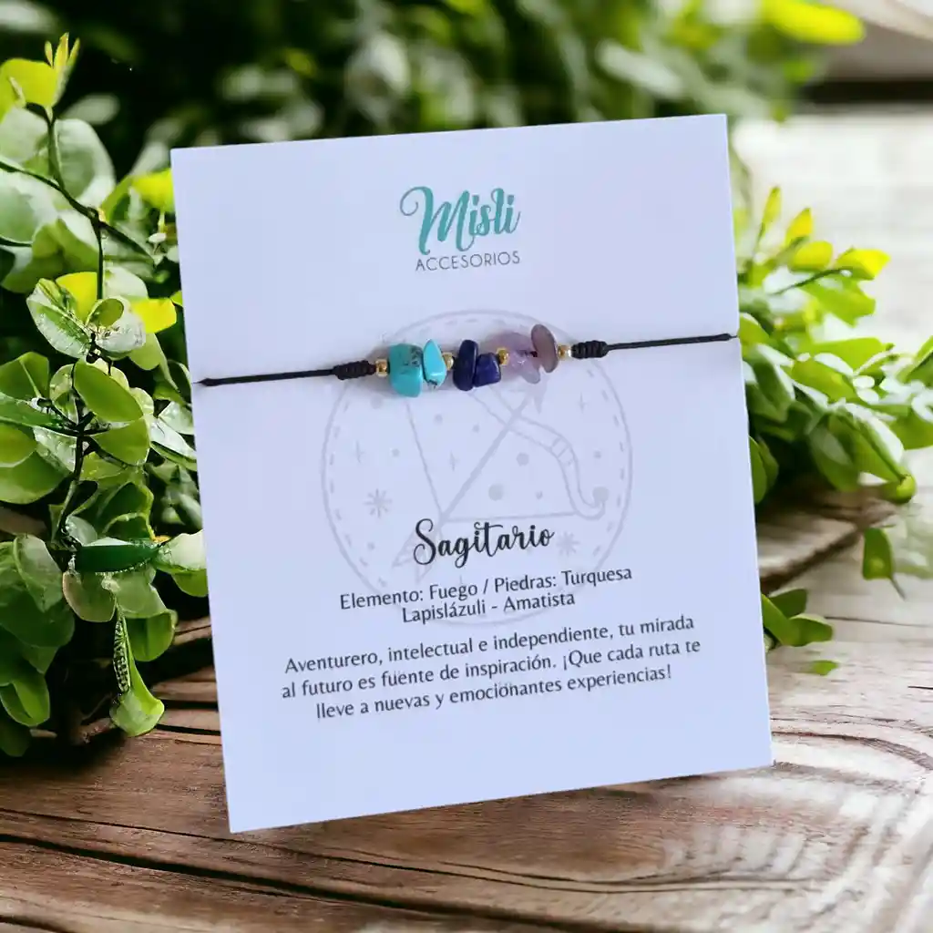 Pulsera Signo Zodiacal Con Piedras Naturales