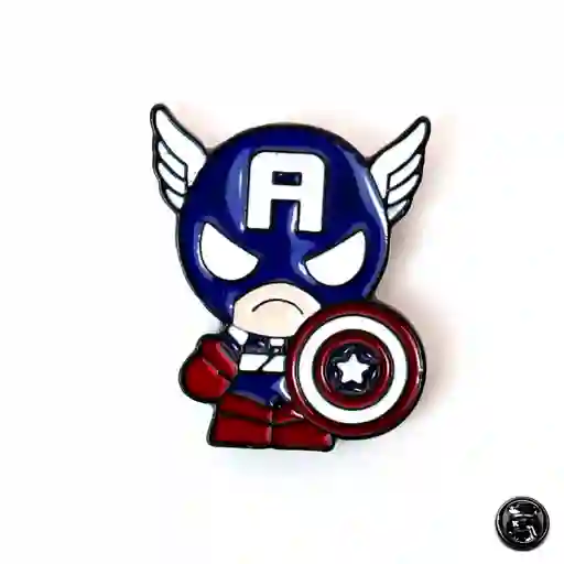 Prendedor (pin) Capitan America + Bolsa Decorativa