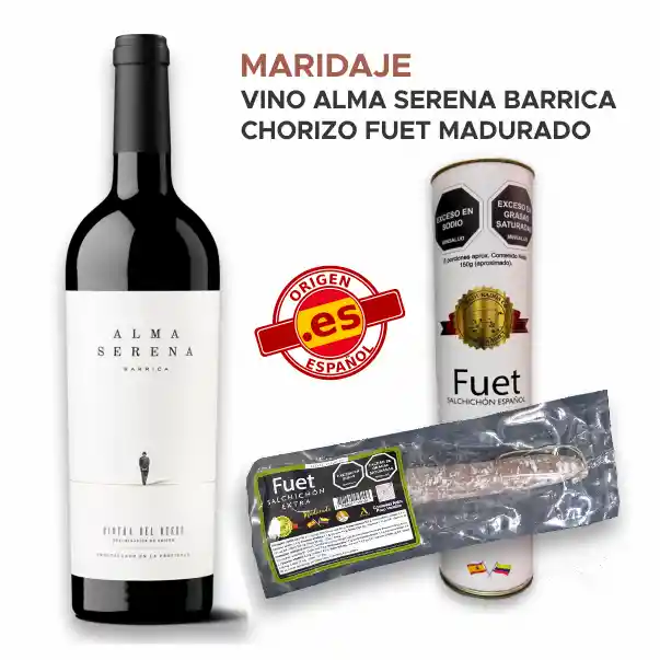 Combo Vino Alma Serena / Chorizo Fuet