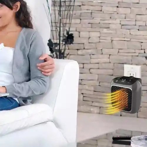 Mini Calentador Handy Heater Turbo 800w Portatil Color Gris