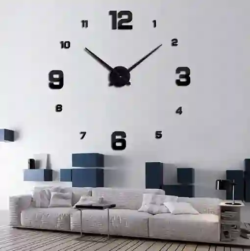 Reloj Pared, 40cm Diseño Pegatina Sticker 3d