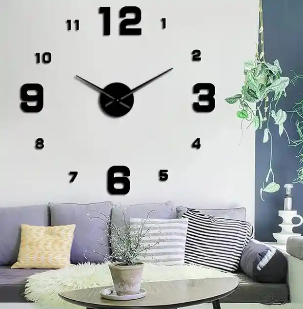 Reloj Pared, 40cm Diseño Pegatina Sticker 3d