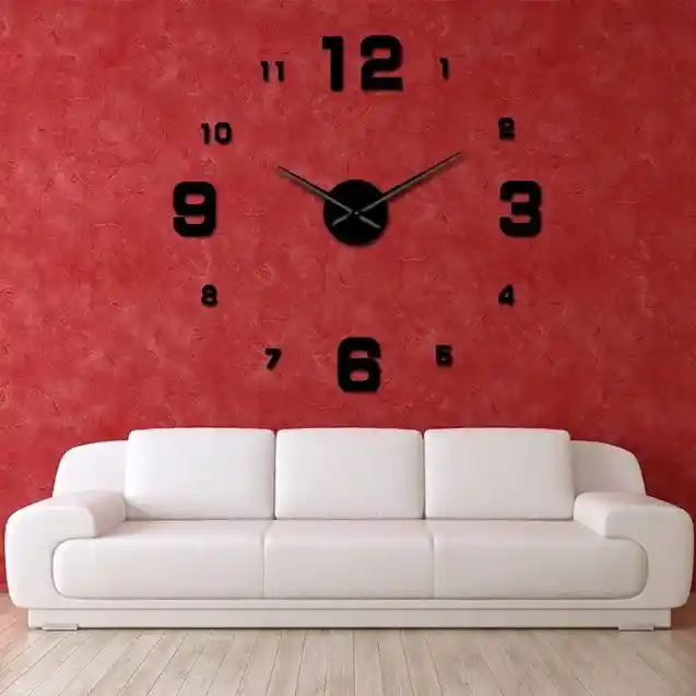 Reloj Pared, 40cm Diseño Pegatina Sticker 3d