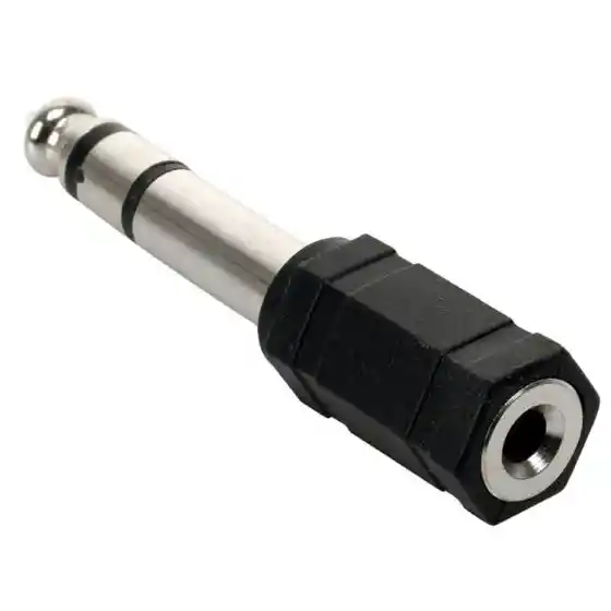 Adaptador De Plug 6,3 Mm A Jack 3,5 Mm, Estéreo