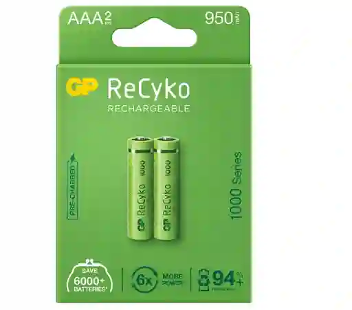 Pila Gp Recargable Aaa Batería 1000mah Cartón X2