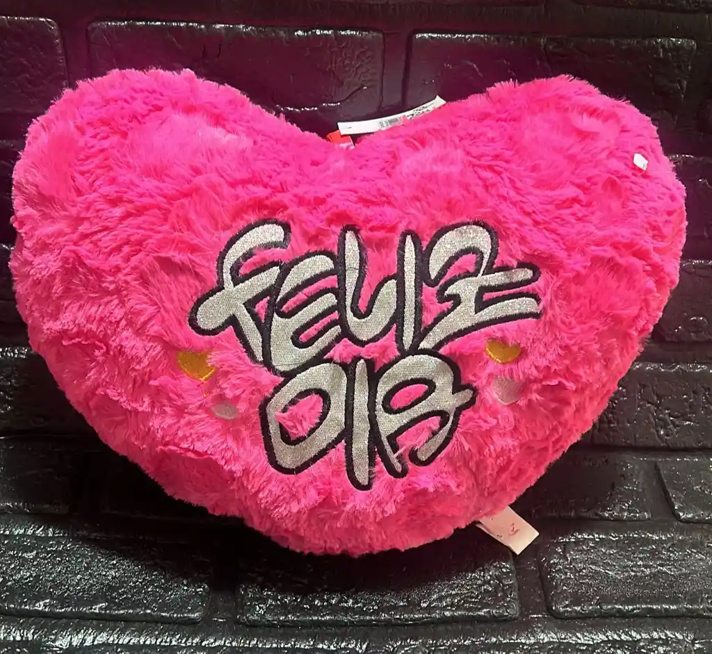 Peluche Almohada Corazon Mediana Fucsia