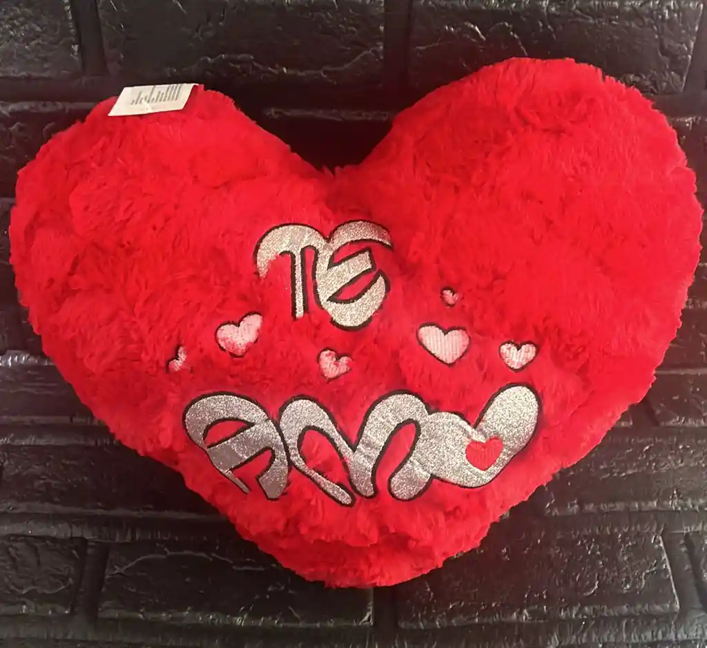 Peluche Almohada Corazon Mediana Roja