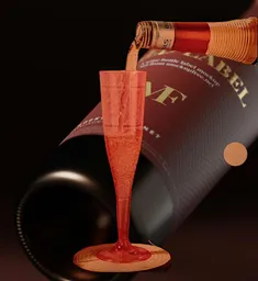 Copas Para Champagne Plasticas Traslucidas De Color Naranja X 4 Unidades