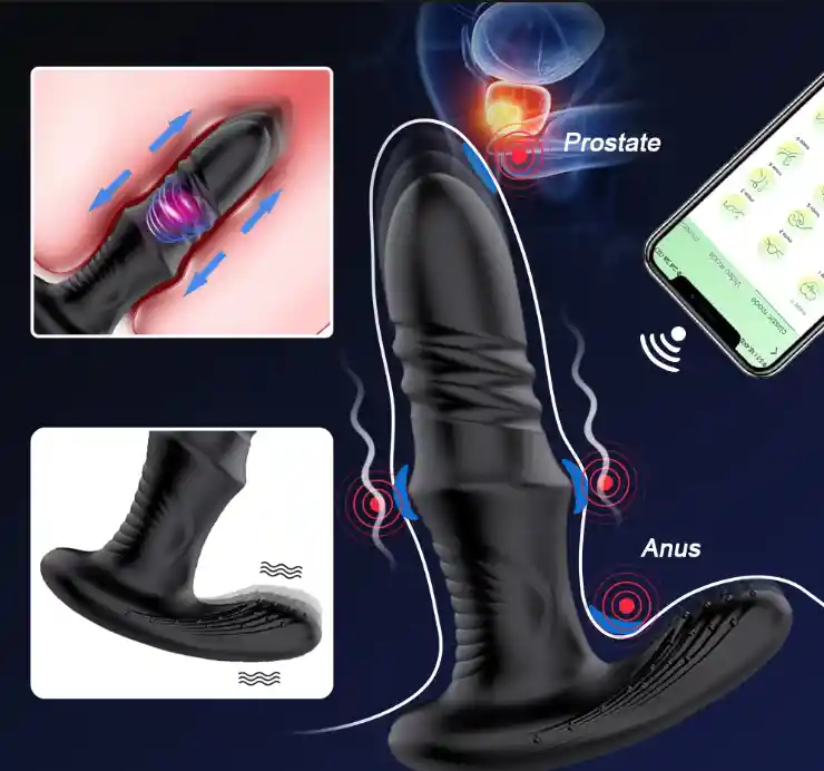 Vibrador Anal Bluetooth Prostata A Distancia Masculino Control Remoto Para Hombres