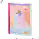 Cuaderno Con Stickers Cosido Grande Rayado Link Scribe Femenino 100h