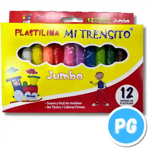 Paquete De Plastilina Mi Trensito En Barra Jumbo (gruesa) X12 Unds Surtida