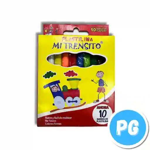 Paquete Plastilina Mi Trensito En Barra Cortas X9 Colores Surtidos