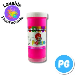 Vinilo Escolar Payasito Fluorecente Fucsia 125 Gramos No Toxico