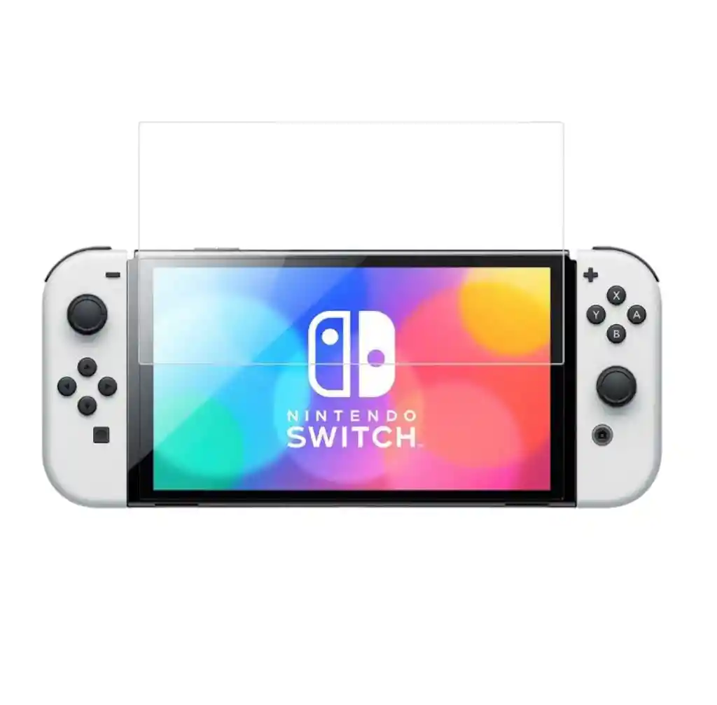 Acrílico Protector Rosa + Vidrio Para Nintendo Switch Oled