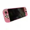 Acrílico Protector Rosa + Vidrio Para Nintendo Switch Oled