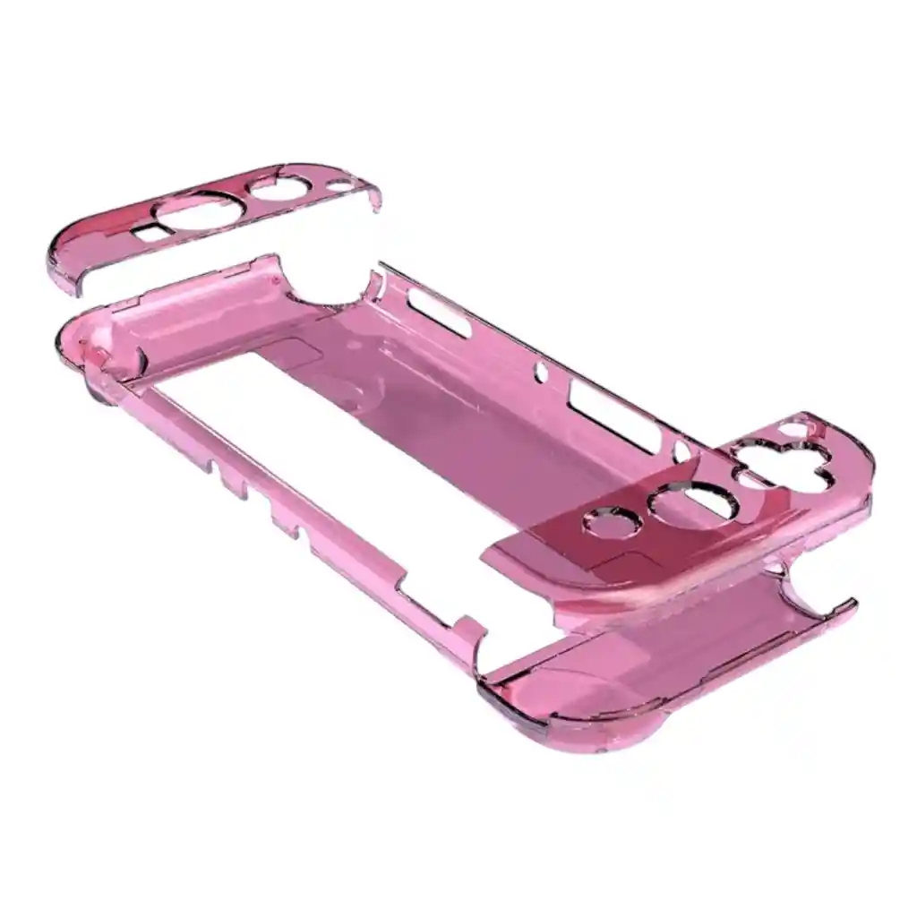 Acrílico Protector Rosa + Vidrio Para Nintendo Switch Oled