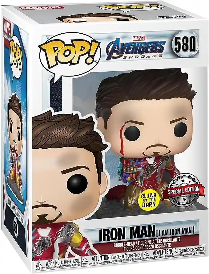 Funko Pop Avengers Glow In The Dark End Game Figura Coleccionable Iron Man (i Am Iron Man) 580