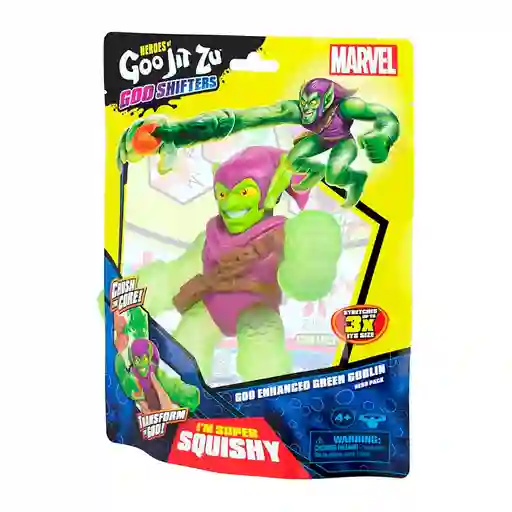 Goo Jit Zu Minis Marvelgreen Goblin Verde Con Morado